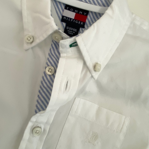 NWT Tommy Hilfiger White Dress Shirt 18-24 months - Picture 4 of 5